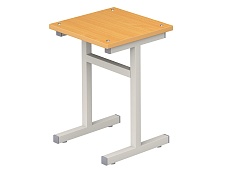 Табурет для школьной столовой 4 г/р ТБР1.4 (бук, м/к серый, квадратная труба)