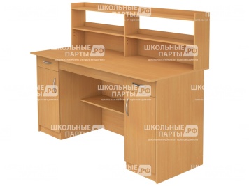 Стол препараторский лаборантский 2-тумбовый с полкой для реактивов СТП2.2-Б (Бук Бавария)