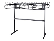 Вешалка напольная двухсторонняя 36 крючков 952 металлическая (черная)