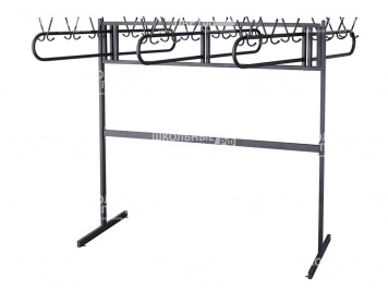 Вешалка напольная двухсторонняя 36 крючков 952 металлическая (черная)