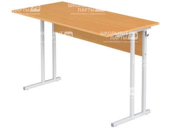 Стол для кабинета физики 6 г/р нерегулируемый СТФ1.6 (бук, м/к серый, квадратная труба)