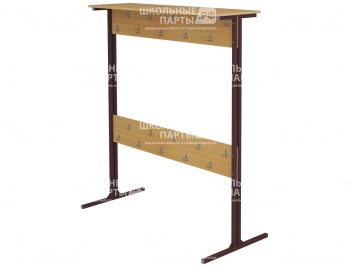 Вешалка напольная двухсторонняя на 20 мест ВШЛп2.20-КЧ.Б (бук "Бавария", м/к коричневый, квадратная труба)