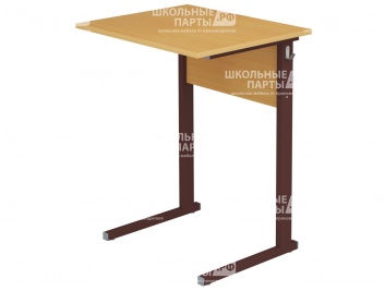 Стол школьный 1-местный 4 г/р нерегулируемый СТОу1.4 (бук, м/к коричневый, прямоугольная труба)
