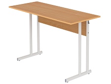 Стол школьный 2-местный 7 г/р нерегулируемый СТОо2.7 (бук, м/к серый, плоскоовальная труба)