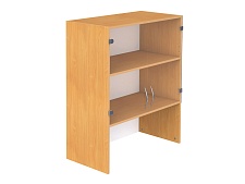 Секция шкафа модульного верхняя 3-ярусная широкая со стеклом и нишей ШКВ3.23