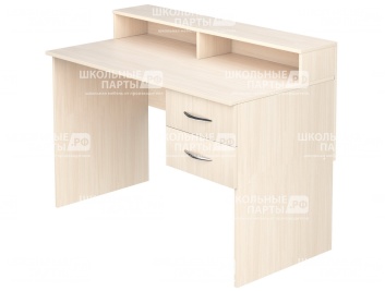 Стол для выдачи книг с тумбой для библиотеки СТВт1-Д (Дуб Молочный)