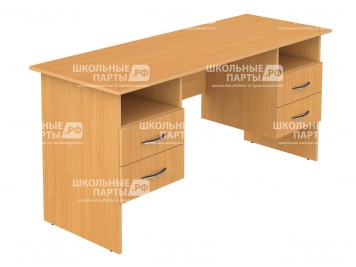 Стол для учителя письменный с подвесными тумбами 1600 мм (мод.2) СТПт2.16.02у