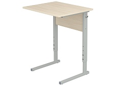 Стол школьный 1-местный 4-6 г/р регулируемый СТОру1.46-С.Д (дуб "Молочный", м/к серый прямоугольная труба)