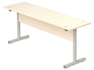 Скамья для столовой 2-местная школьная 5 г/р СКМ2.5-С.Д (дуб "Молочный", м/к серый, квадратная труба)