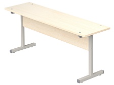 Скамья для столовой 2-местная школьная 5 г/р СКМ2.5-С.Д (дуб "Молочный", м/к серый, квадратная труба)