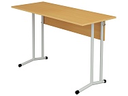 Стол школьный 2-местный 4 г/р нерегулируемый СТОк2.4 (бук, м/к серый, круглая труба)