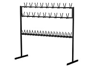 Вешалка напольная двухъярусная 36 крючков 936 металлическая (черная)