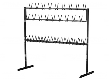 Вешалка напольная двухъярусная 36 крючков 936 металлическая (черная)