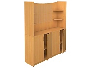 Шкаф 2-секционный информационный для класса 2ШКН2.21+ШКВ3.40