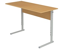 Стол школьный 2-местный 4-6 г/р регулируемый СТОру2.46-С.Б (бук, м/к серый, прямоугольная труба)