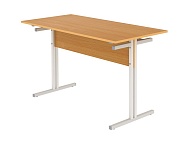 Стол для школьной столовой обеденный 4-местный для скамеек 6 г/р СТЛс4.6 (бук, м/к серый, квадратная труба)