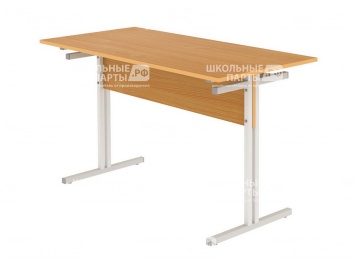 Стол для школьной столовой обеденный 4-местный для скамеек 6 г/р СТЛс4.6 (бук, м/к серый, квадратная труба)