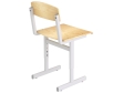 Стул школьный ученический 3-7 г/р регулируемый СТУро1.37 (фанера, м/к серый, плоскоовальная труба)