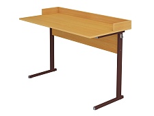 Стол для кабинета физики с бортиком 6 г/р нерегулируемый УСТФуб1.6 (бук, м/к коричневый, прямоугольная труба)