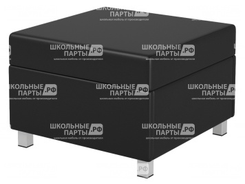 Пуф модульный на металлокаркасе 600х610х425 мм 790.П-Ч  (обивка - экокожа черный, м/к квадратная труба)
