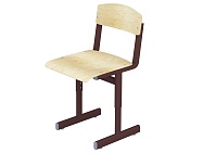 Стул школьный ученический 4-6 г/р регулируемый СТУро1.46-КЧ.Ф (фанера, м/к коричневый, плоскоовальная труба)