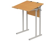 Стол для черчения и рисования школьный 6 г/р нерегулируемый СТЧ1.6 (бук, м/к серый, квадратная труба)