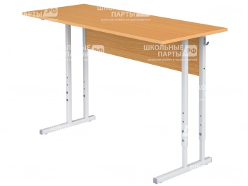 Стол школьный 2-местный 5-7 г/р регулируемый СТОр2.57 (бук, м/к серый, квадратная труба)