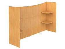 Секция шкафа модульного верхняя 3-ярусная информационная с 8-мю кармашками ШКВ3.40