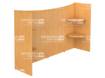 Секция шкафа модульного верхняя 3-ярусная информационная с 8-мю кармашками ШКВ3.40