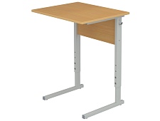 Стол школьный 1-местный 4-6 г/р регулируемый СТОру1.46-С.Б (бук, м/к серый, прямоугольная труба)