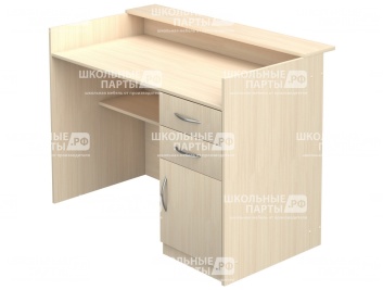 Стол демонстрационный приставной с бортиком СДП2-Д (Дуб Молочный)