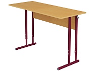 Стол школьный 2-местный 4-6 г/р регулируемый СТОр2.46-КР.Б (бук, м/к красный, квадратная труба)