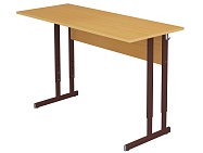 Стол школьный 2-местный 4-6 г/р регулируемый СТОро2.46-КЧ.Б (бук, м/к коричневый, плоскоовальная труба)