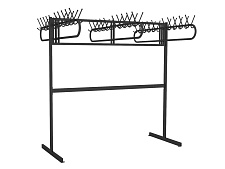 Вешалка напольная двухсторонняя 60 крючков 952.2 металлическая (черная)