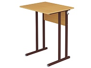 Стол школьный 1-местный 3 г/р нерегулируемый СТО1.3-КЧ.Б (бук "Бавария", м/к коричневый, квадратная труба)