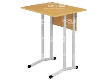 Стол школьный 1-местный 4 г/р нерегулируемый СТОк1.4 (бук, м/к серый, круглая труба)