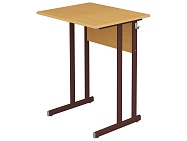Стол школьный 1-местный 6 г/р нерегулируемый СТОо1.6-КЧ.Б (бук, м/к коричневый, плоскоовальная труба)