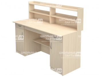 Стол препараторский лаборантский 2-тумбовый с полкой для реактивов СТП2.2-Д (Дуб Молочный)