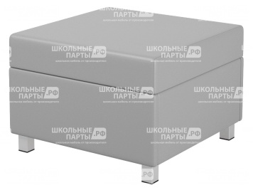 Пуф модульный на металлокаркасе 600х610х425 мм 790.П-С  (обивка - экокожа серый, м/к квадратная труба)