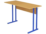 Стол школьный 2-местный 6 г/р нерегулируемый СТО2.6-СН.Б (бук "Бавария", м/к синий, квадратная труба)