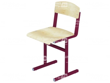 Стул школьный ученический 6 г/р нерегулируемый СТУ1.6-КР.Ф (фанера, м/к красный, квадратная труба)