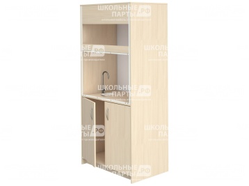 Шкаф вытяжной лабораторный демонстрационный (стекло с 1-ой стороны) ШКВ2-Д (Дуб Молочный)