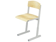 Стул школьный ученический 4-6 г/р регулируемый СТУрв1.46 (фанера, м/к серый, квадратная труба)