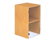 Секция шкафа модульного верхняя 2-ярусная узкая со стеклом (правая) ШКВ2.13п