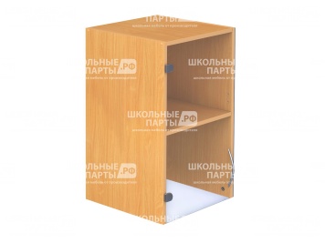 Секция шкафа модульного верхняя 2-ярусная узкая со стеклом (правая) ШКВ2.13п