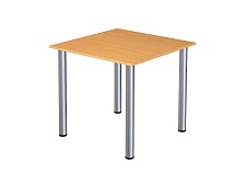 Стол обеденный квадратный школьный четырехместный на хромированных ножках 4 г/р СТЛн4.4
