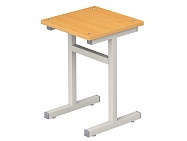 Табурет для школьной столовой 5 г/р ТБР1.5-С.Б (бук "Бавария", м/к серый, квадратная труба)