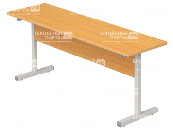 Скамья для столовой 2-местная школьная 6 г/р СКМ2.6 (бук, м/к серый, квадратная труба)