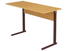 Стол школьный 2-местный 5 г/р нерегулируемый СТОу2.5 (бук, м/к коричневый, прямоугольная труба)