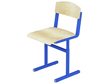 Стул школьный ученический 4-6 г/р регулируемый СТУр1.46-СН.Ф (фанера, м/к синий, квадратная труба)